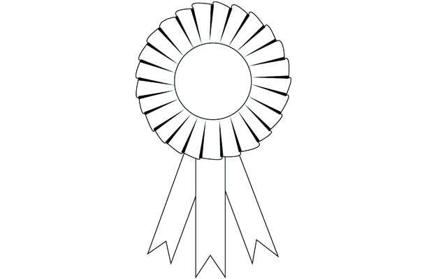 line art: award ribbon