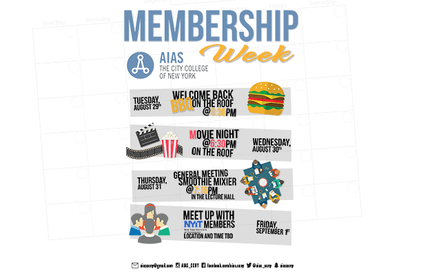 AIAS Membership Week flyer 2017