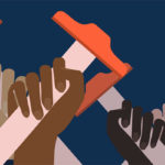 panel poster graphic: different colored hands wielding T-squares