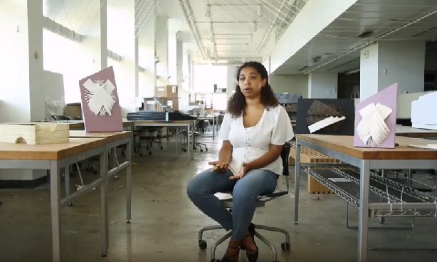 video still: Leslie Epps in studio