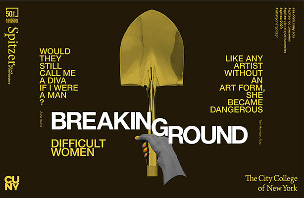 Breaking Ground graphic - woman's hand with shovel