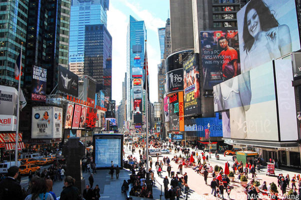 color photo: Times Square