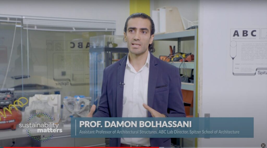 A still image of Prof. Bolhassani speaking directly facing the camera.